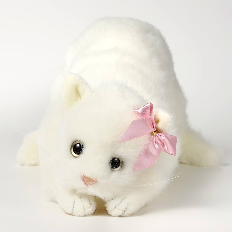 Amazon.co.jp: 童心 シロネコL 日本製リアルシリーズ 猫の